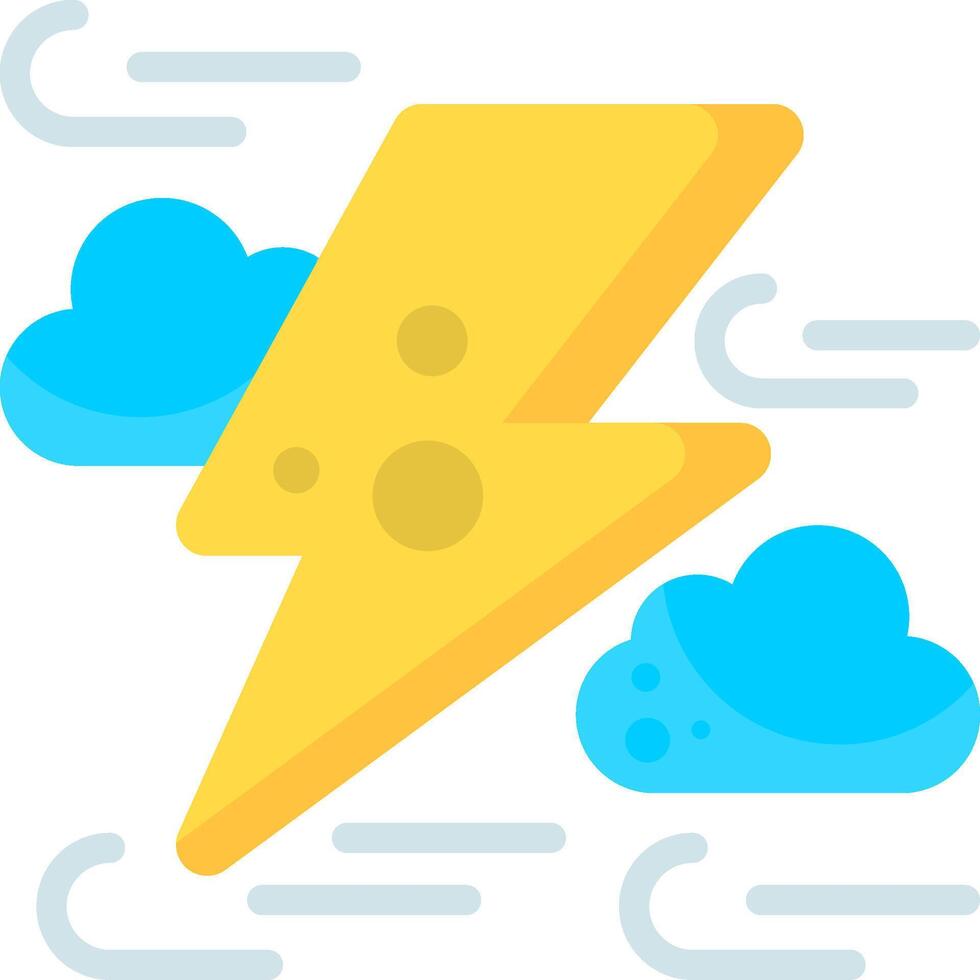 Lightning Bolt Flat Element Style vector