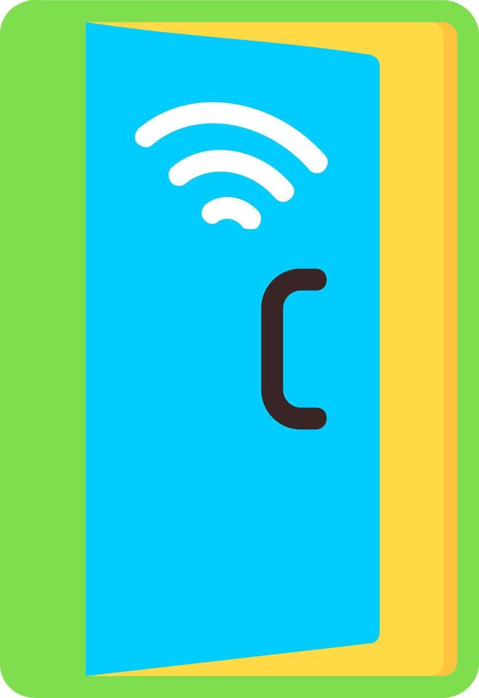 Smart Door Sensor Flat Element Style vector