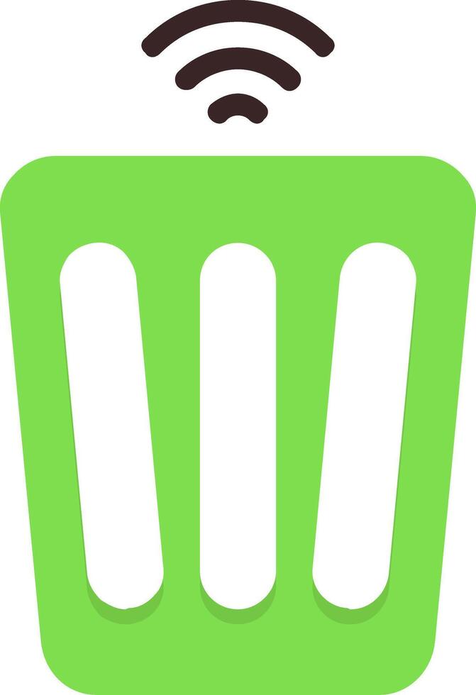 Smart Waste Bin Flat Element Style vector