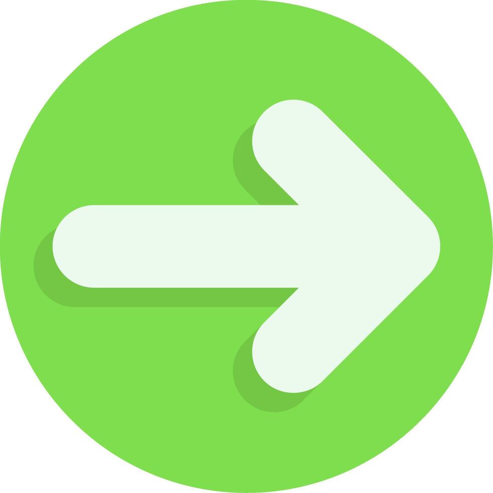 Arrow Circle Right Flat Element Style vector