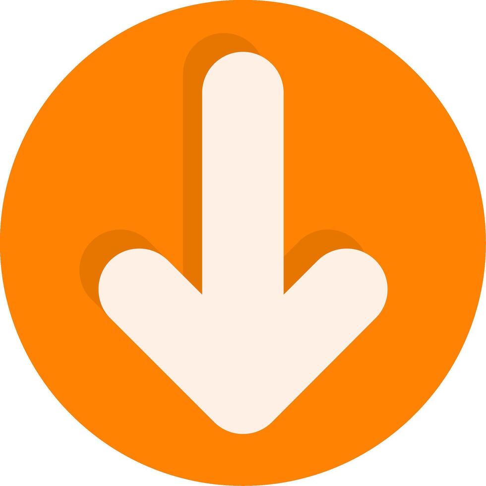 Arrow Circle Down Flat Element Style vector