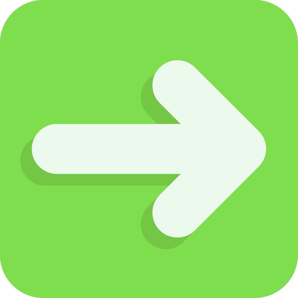 Arrow Square Right Flat Element Style vector