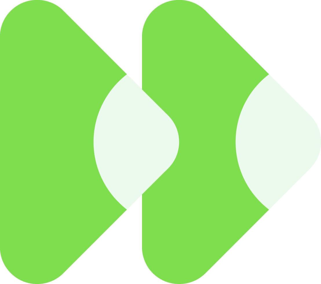 Double Arrow Right Flat Element Style vector