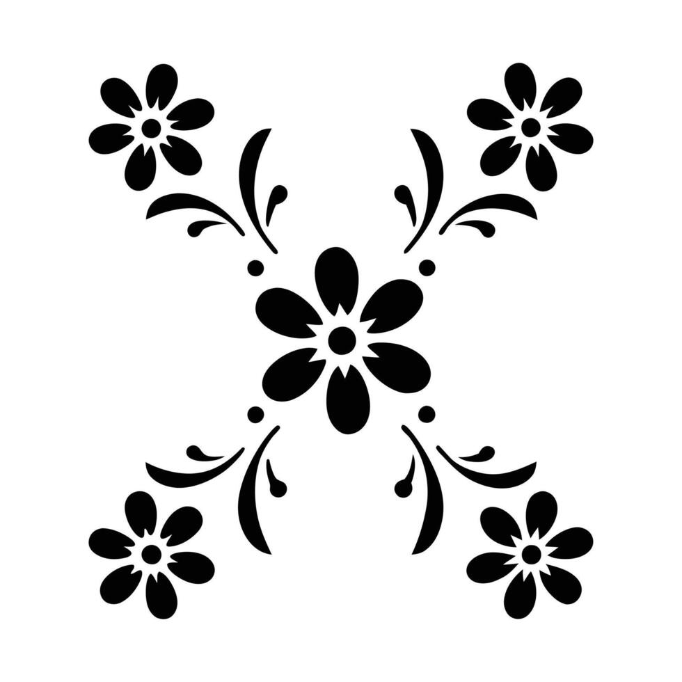 Vintage botanical flower sketch black and white. vector
