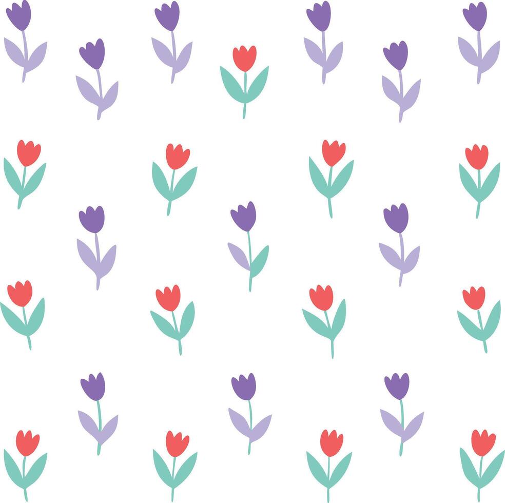 Red tulips with lipstick prints elegant design. vector