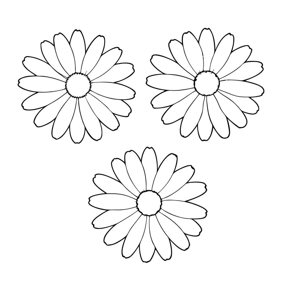 Simple black and white minimal line sketch. vector