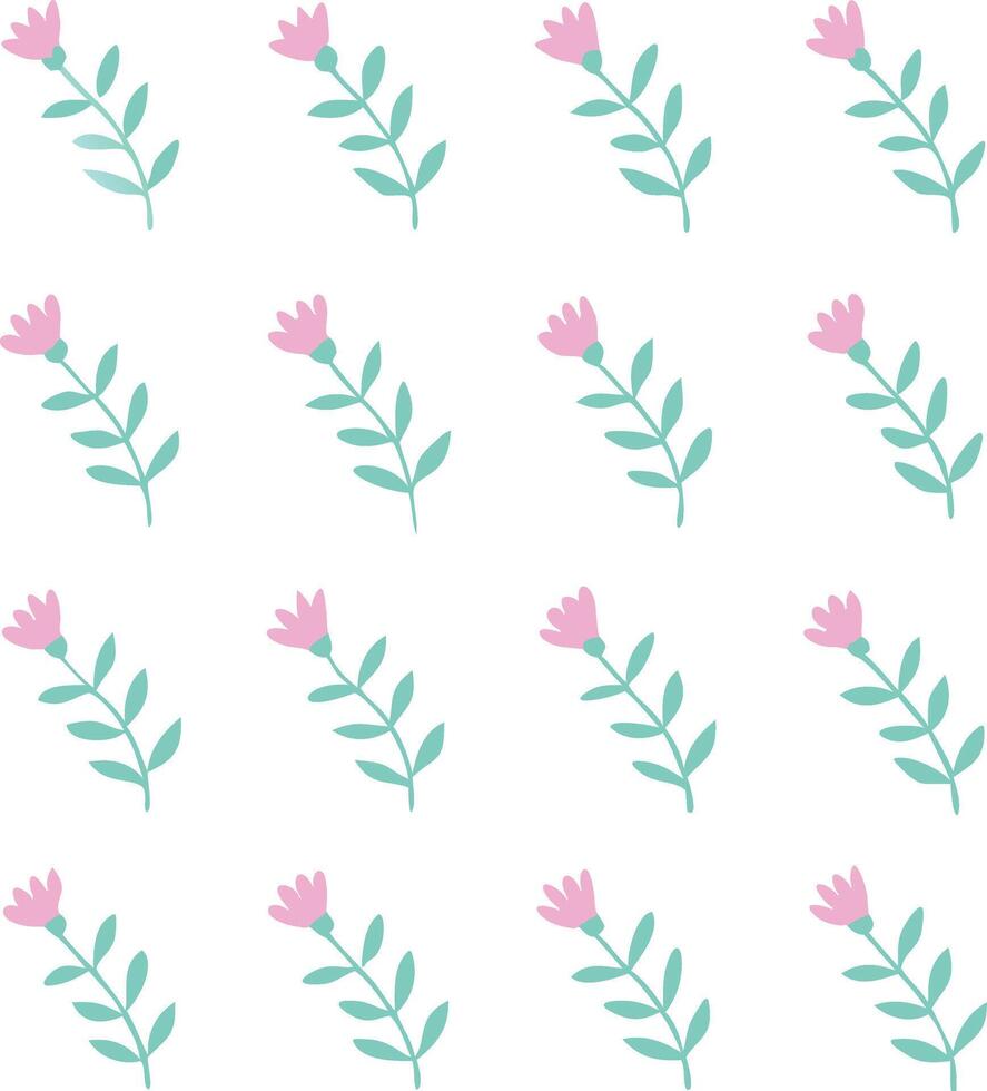 Delicate floral pattern in pastel purple tulip style. vector