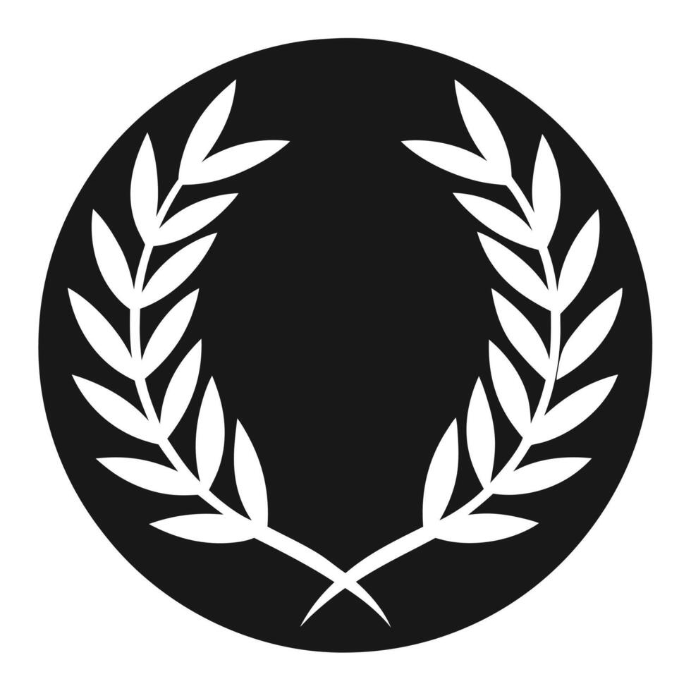 Laurel wreath monochrome balanced pattern. vector