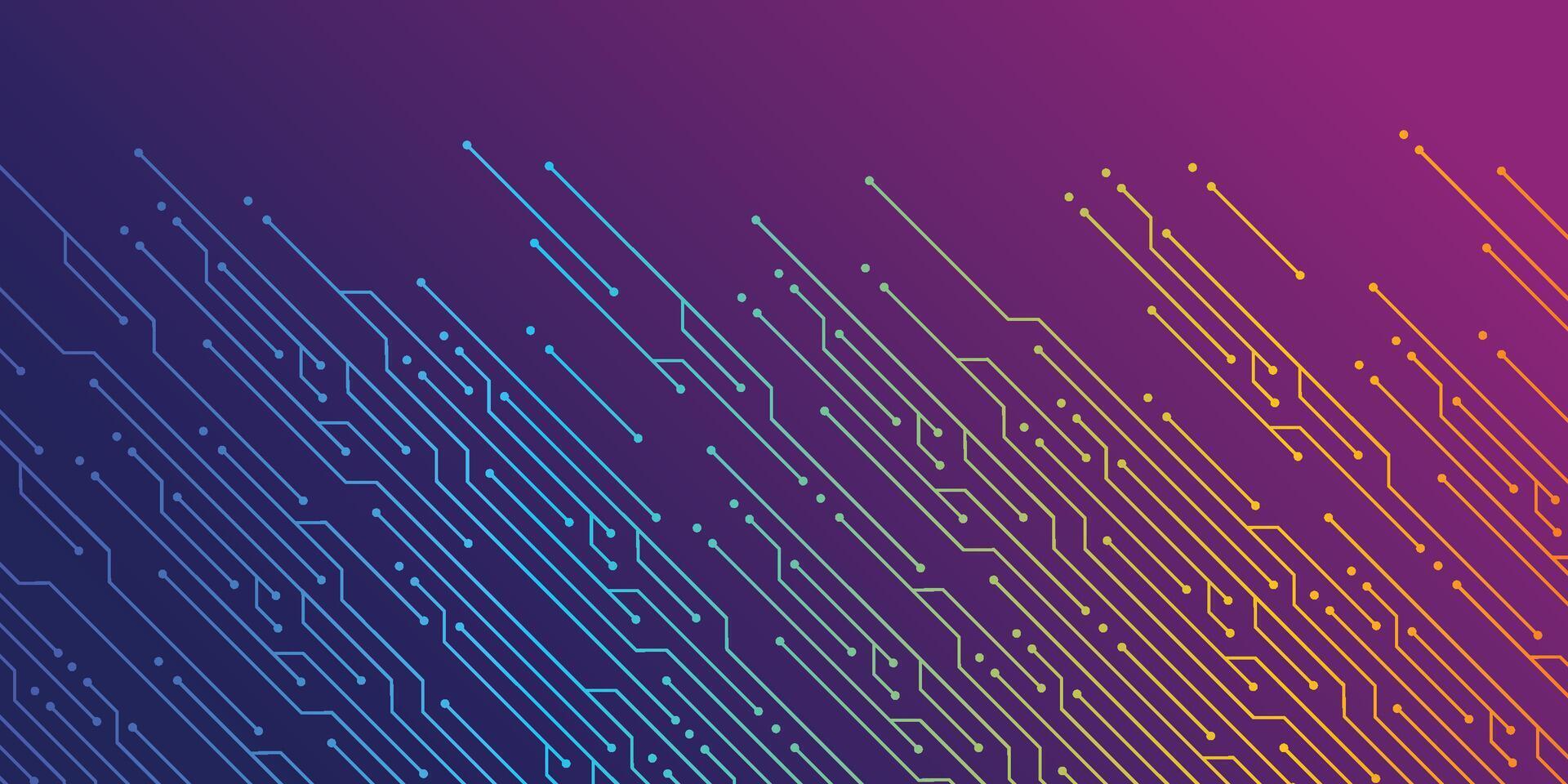 DIAGONAL CHROMATIC CIRCUIT OF TECHNOLOGY BACKGROUND WITH TOP COPY SPACE vector