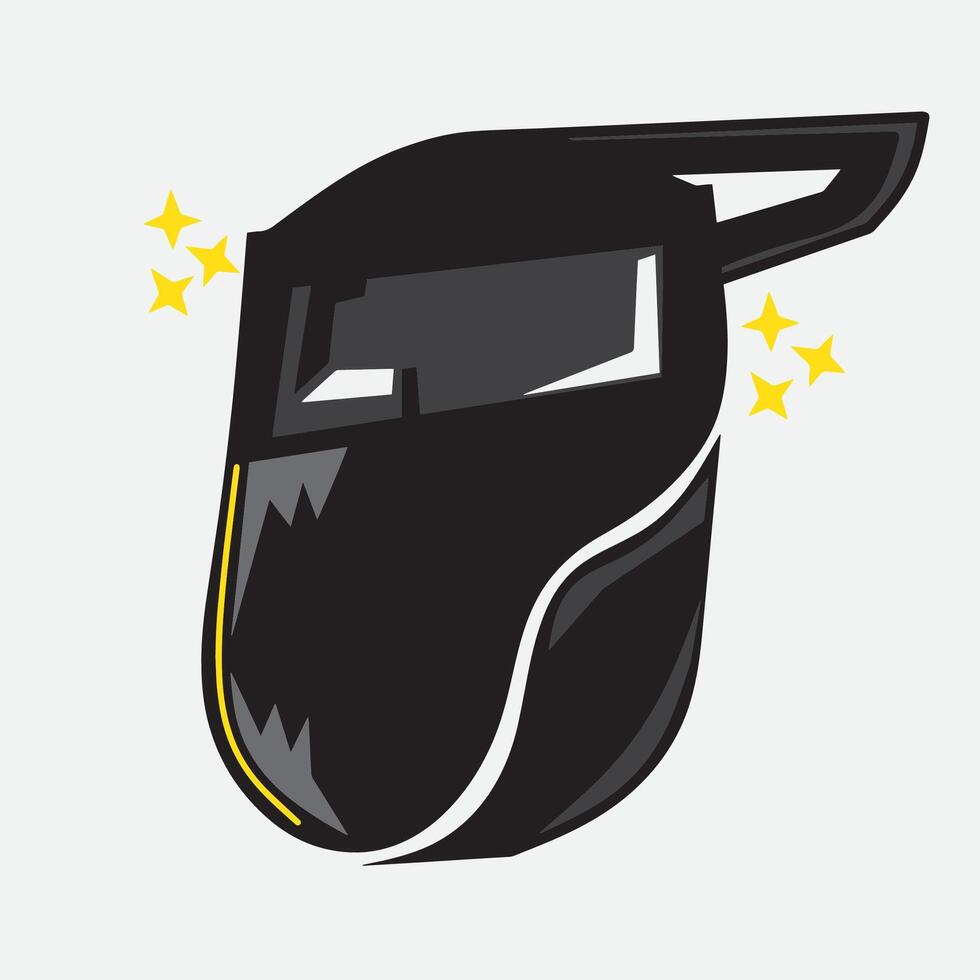 flat style isolated reflective safety eye shield vector