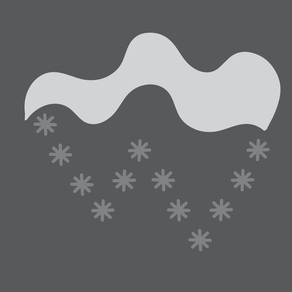 snow cloud icon with flat style vector