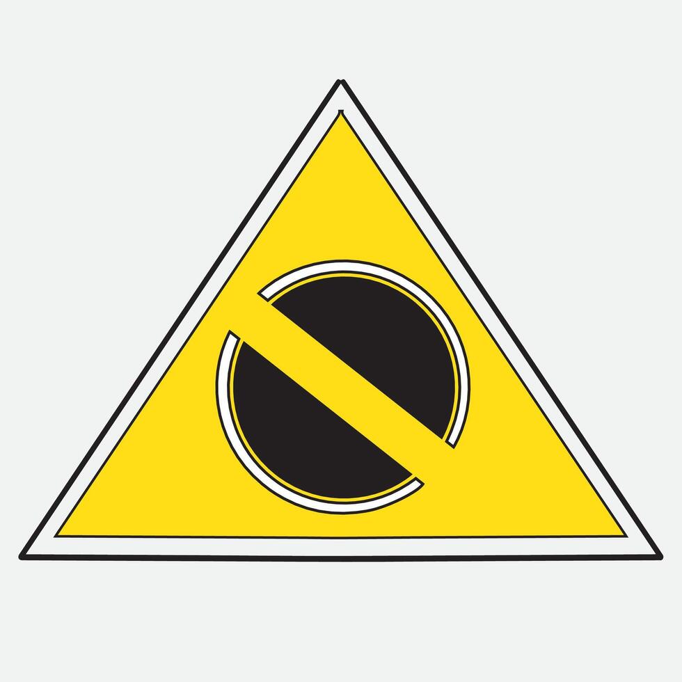 isolated flat style reflective safety warning board vector