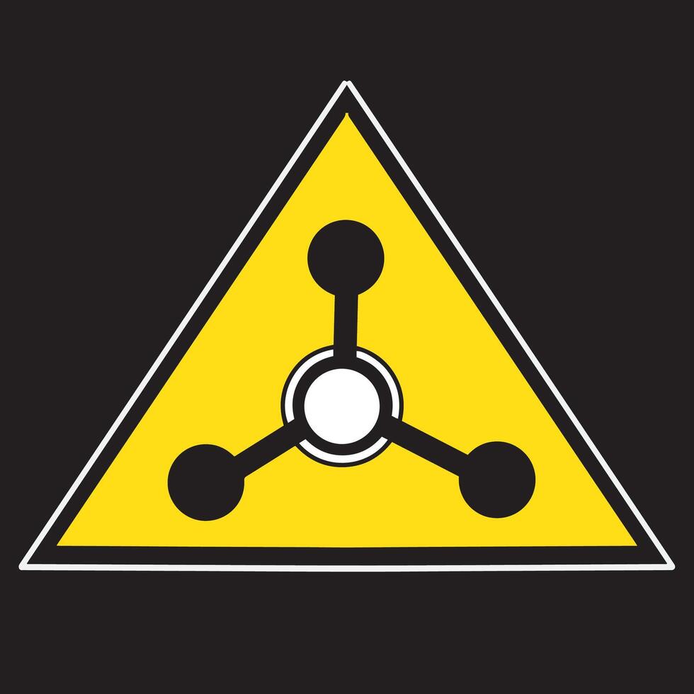 reflective safety warning board vector