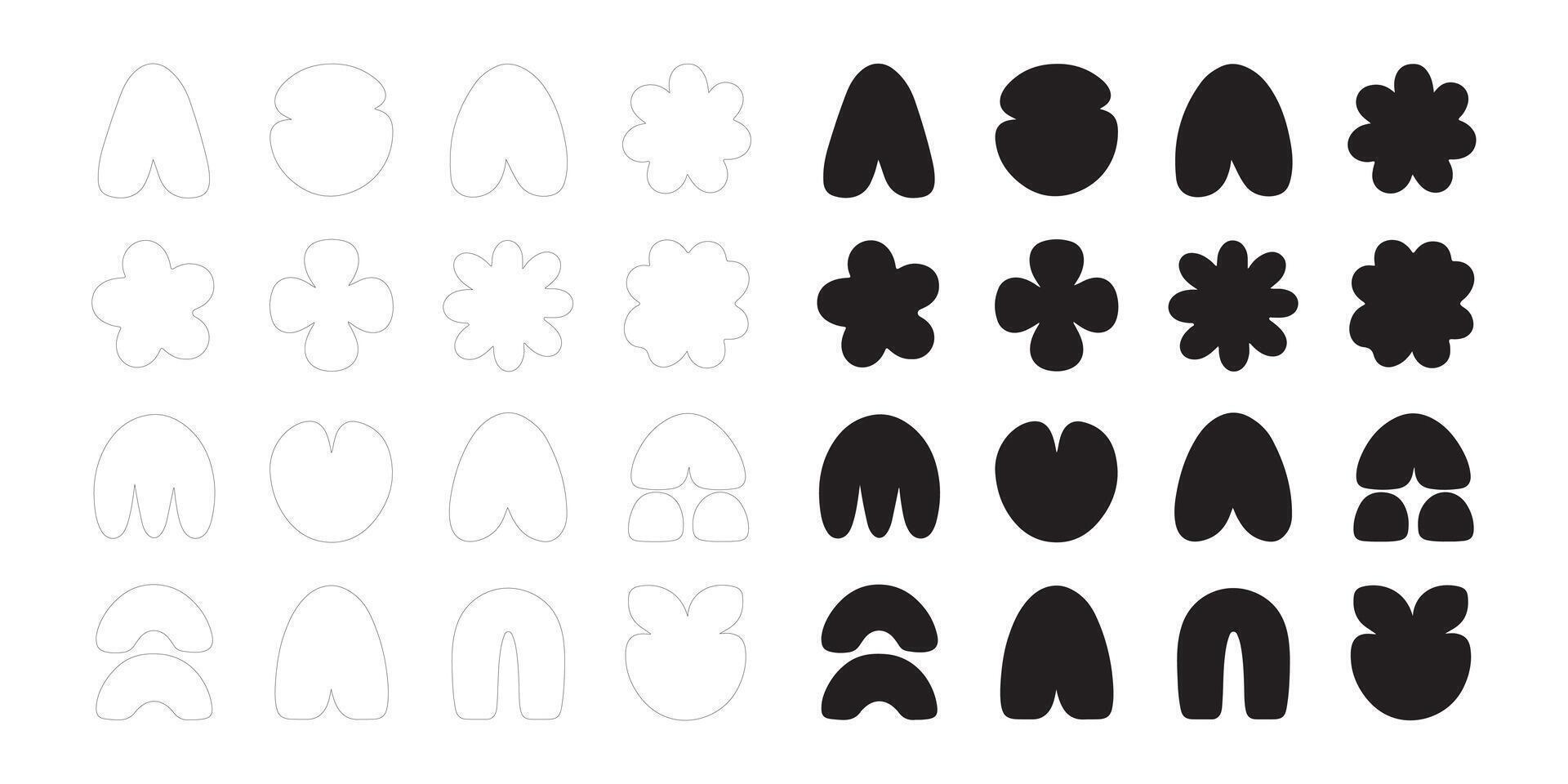 Minimalist Geometric and Organic Forms for Modern Designs vector