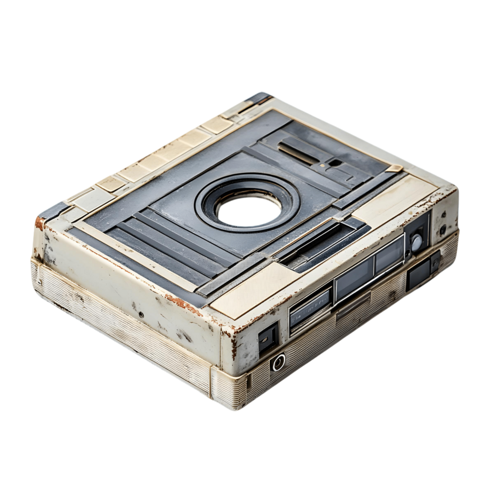Retro Cassette Player from the 1980s Era png