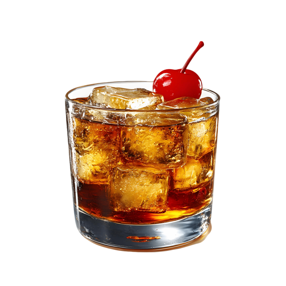 Whiskey Based Old Fashioned Drink Isolated png