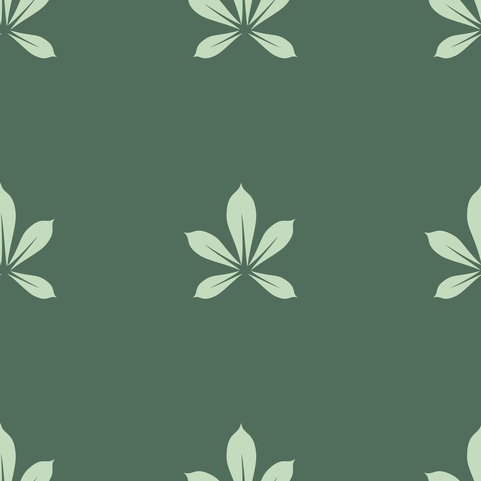 A green and white pattern with leaves vector