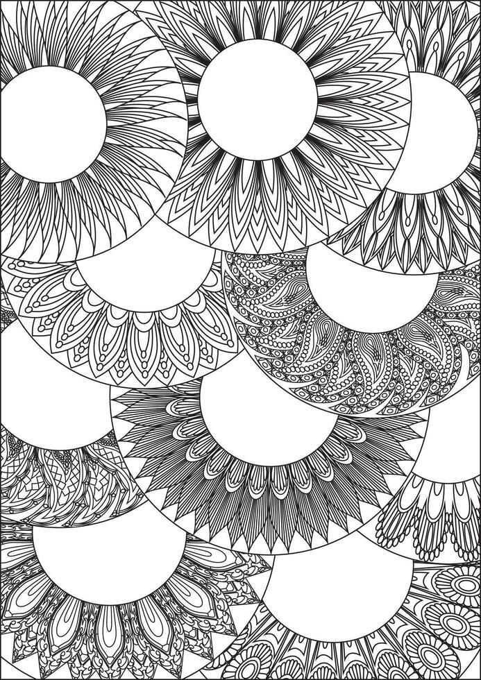 Mandala Coloring Pages For Adults Zen Artwork vector
