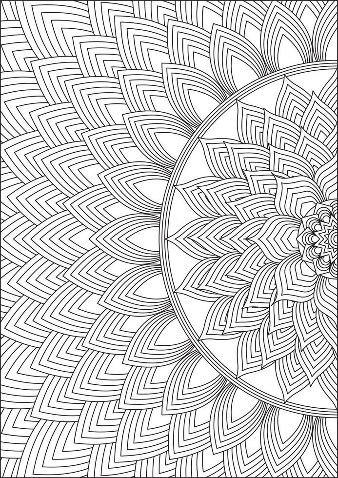 Relaxing Abstract Background Page For Adult Coloring vector