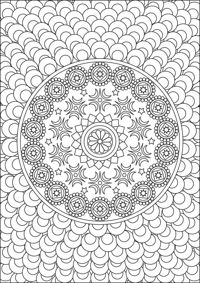 Zen Adult Coloring Page vector