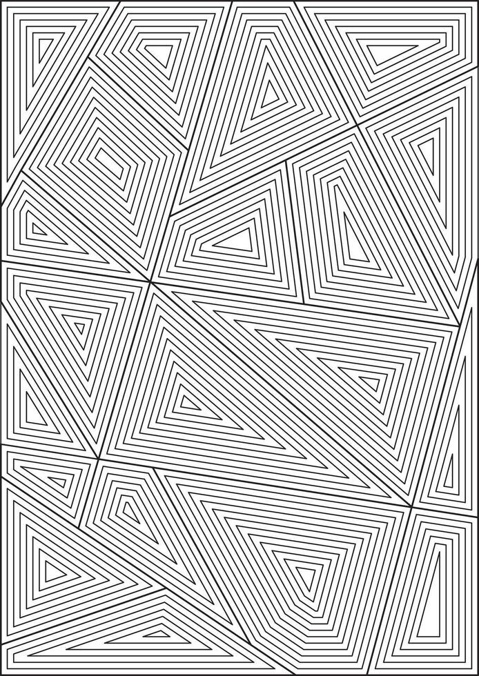 Adult Coloring Page Triangle And Rectangle Pattern vector