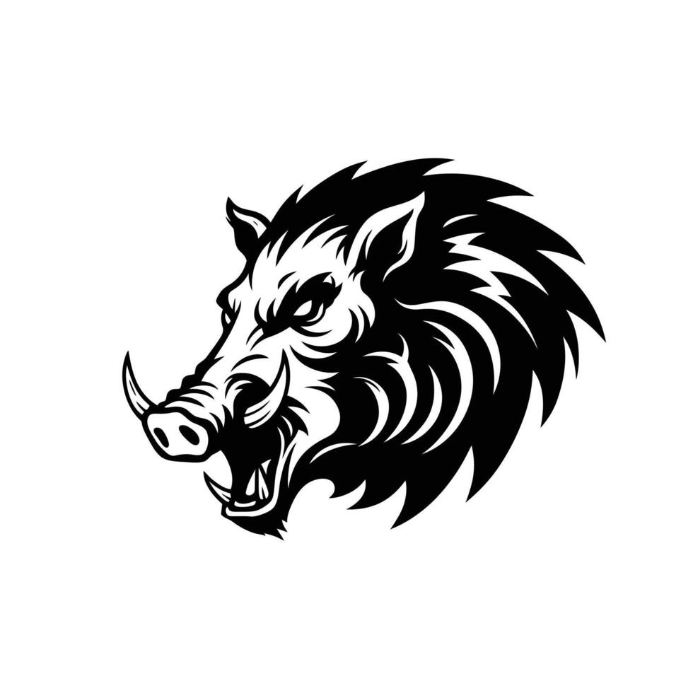 Wild boar head logo vector