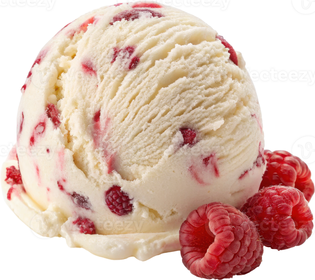 A Tempting Scoop of White Chocolate Raspberry Ice Cream a Delectable Frozen Delight for Summer png