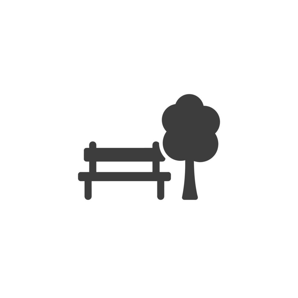 Park bench icon isolated on white background vector