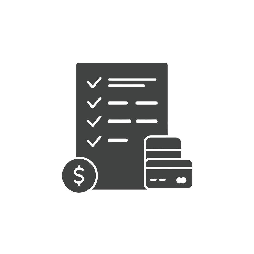 A check list and a dollar sign vector