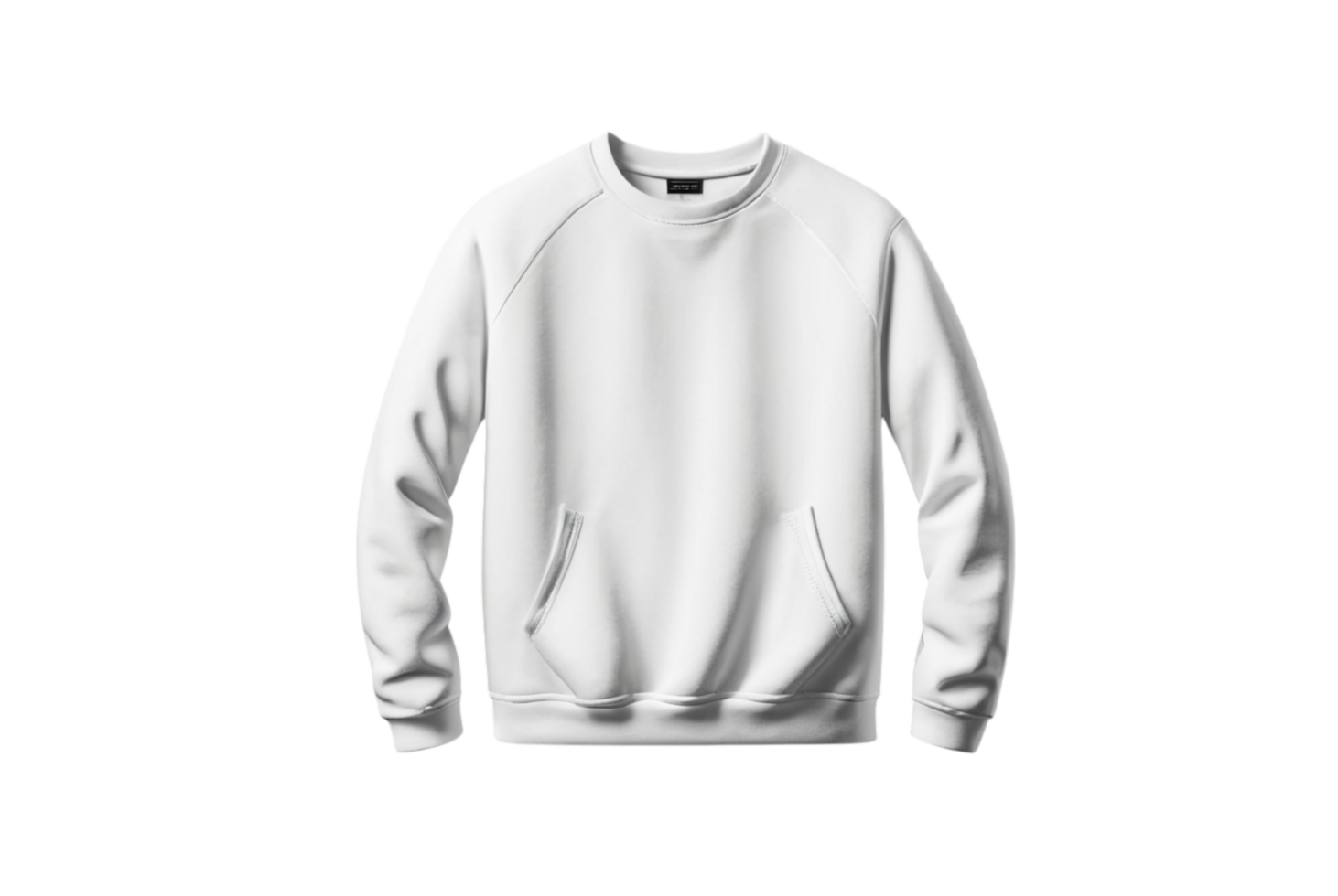 White sweatshirt mockup editable version png