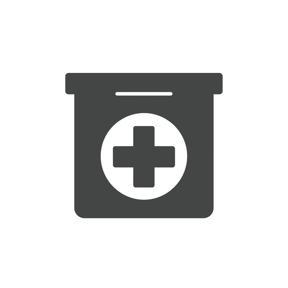 A medical box icon on a white background vector