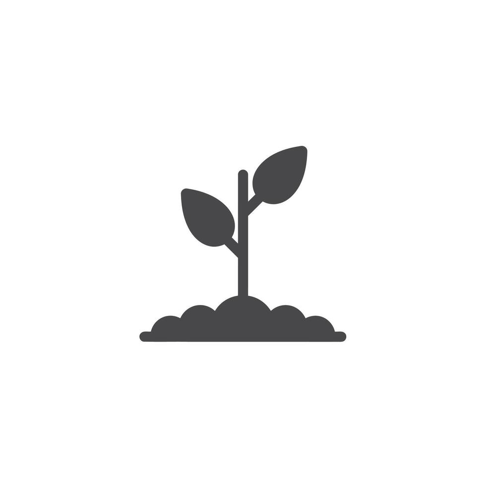 Plant growth icon illustration on white background vector