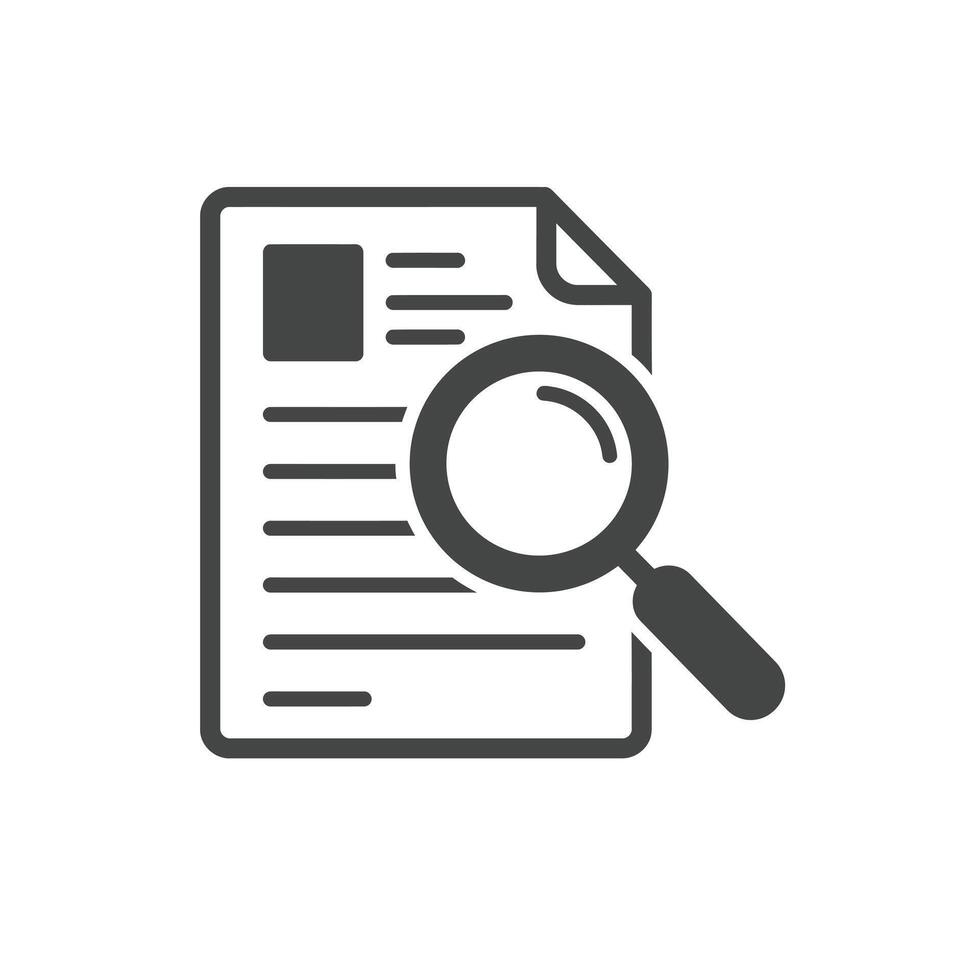 Search document icon vector