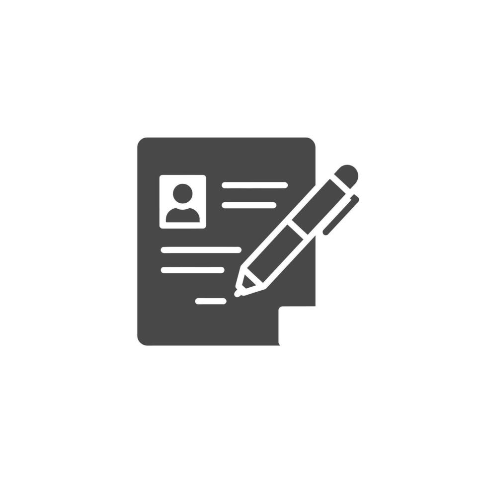 A pen and paper icon on a white background vector
