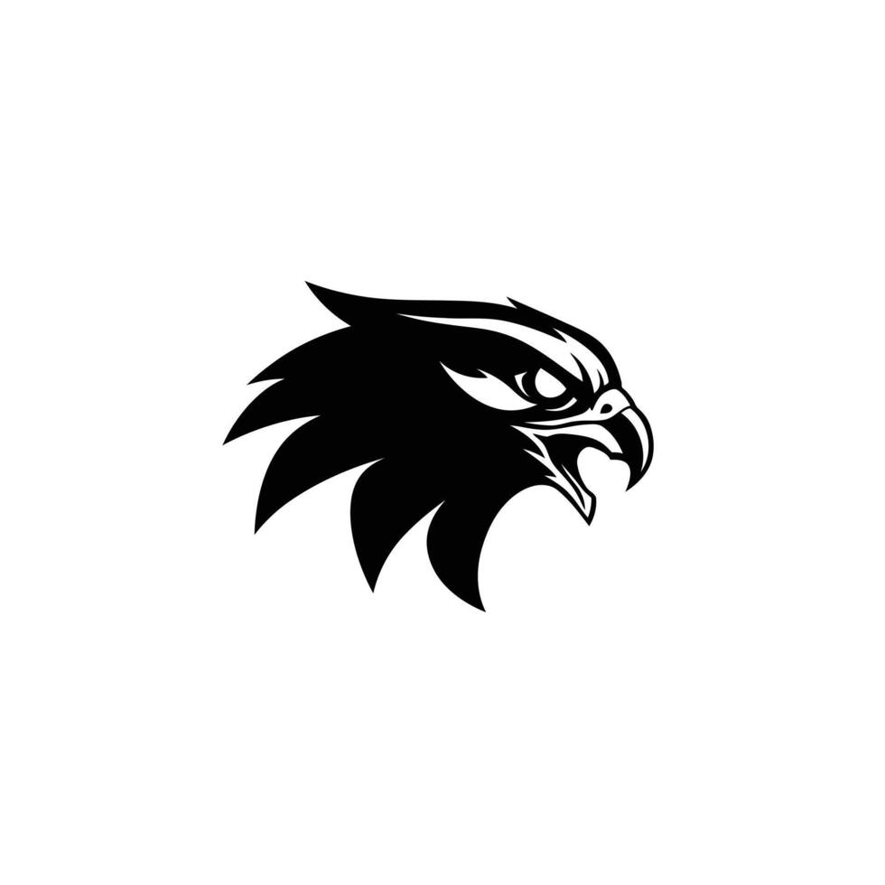 A black and white logo of an eagle vector