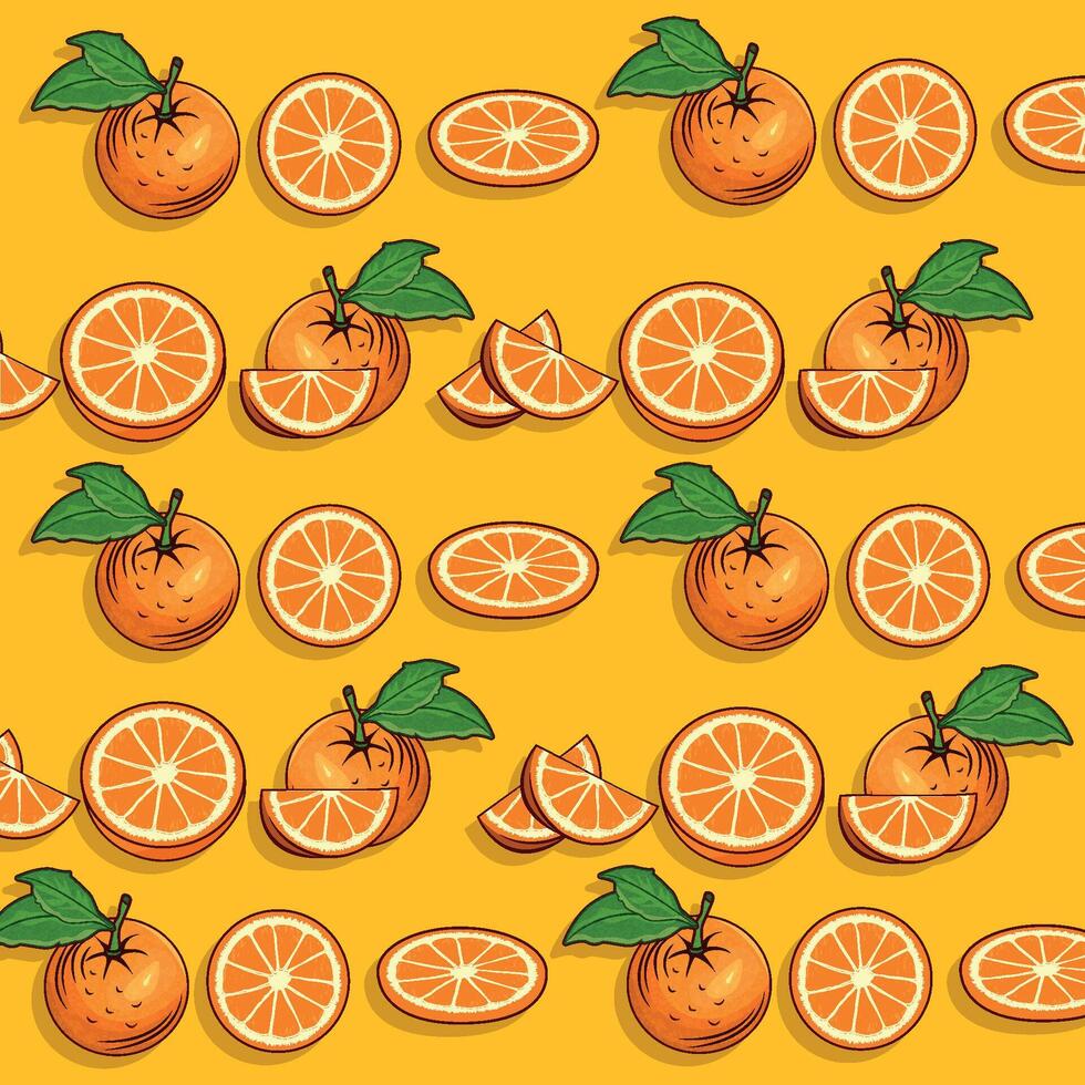Orange with ilustration and beautiful concept vector