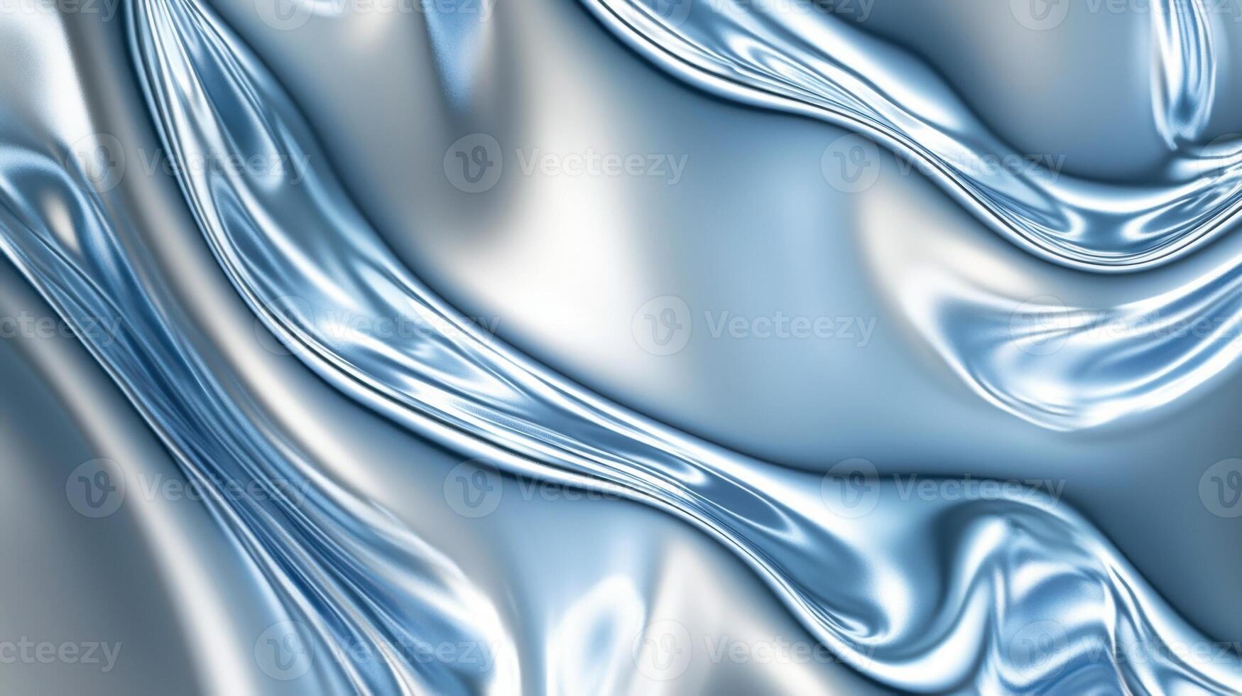 A blue and silver background with waves photo