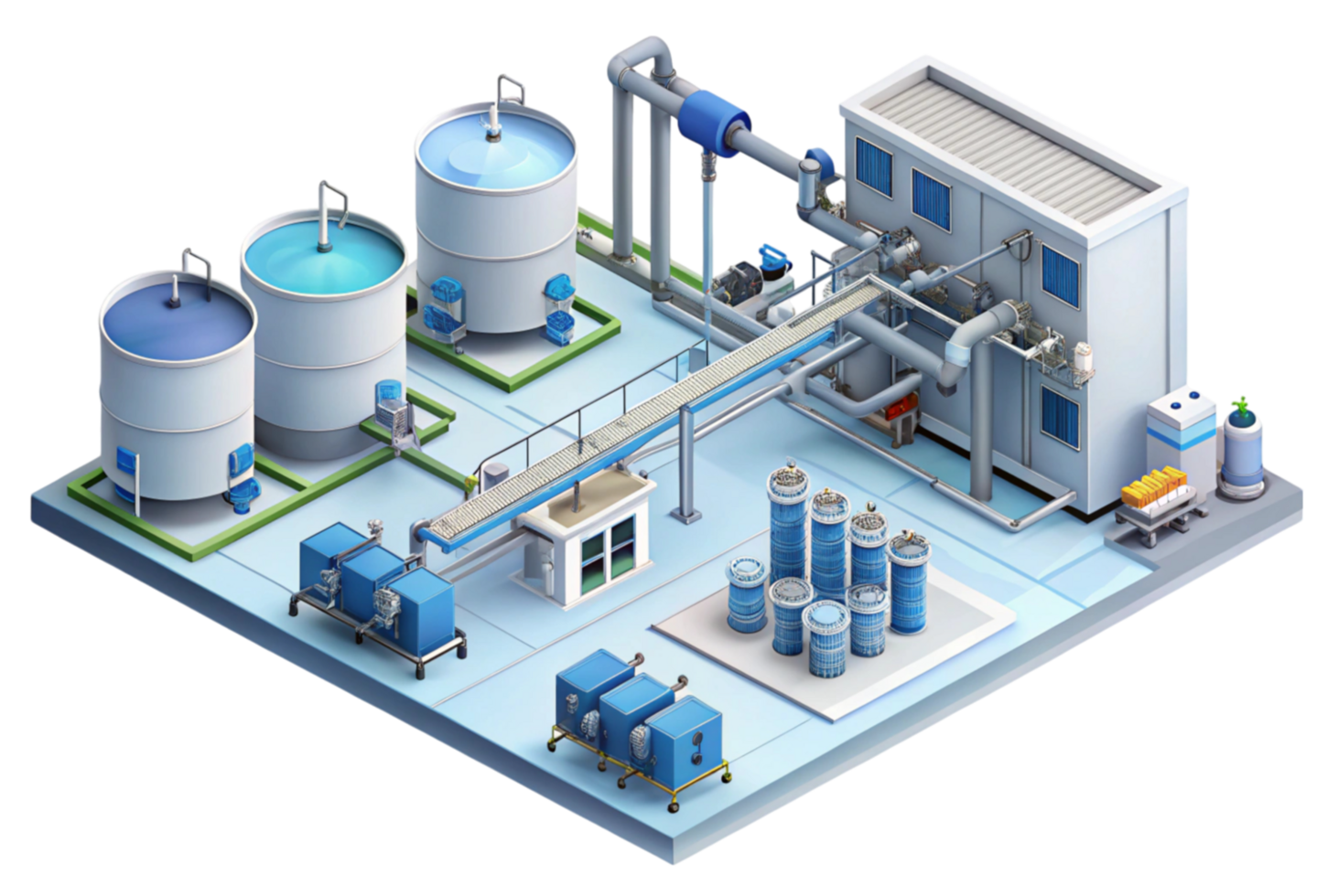Modern isometric illustration of a comprehensive business strategy png