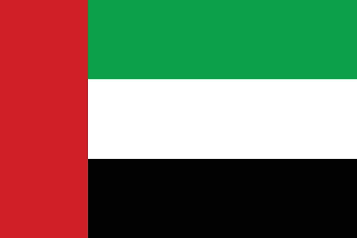 The Official Flag of the United Arab Emirates. vector