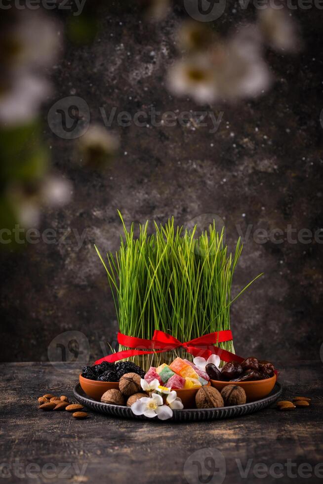 Traditional Azerbaijan spring holiday Novruz concept photo
