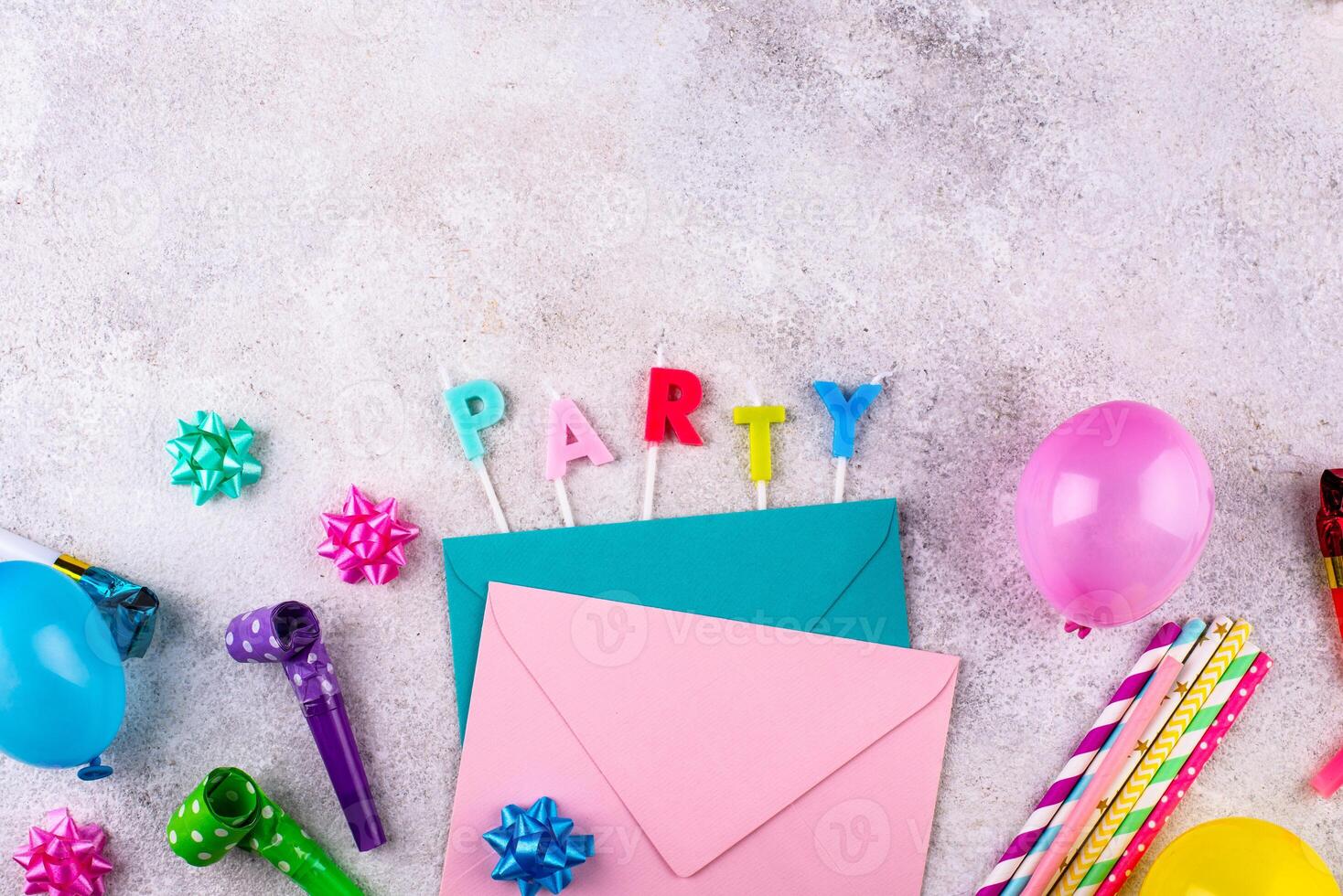 Birthday party celebration concept with papaer hat photo
