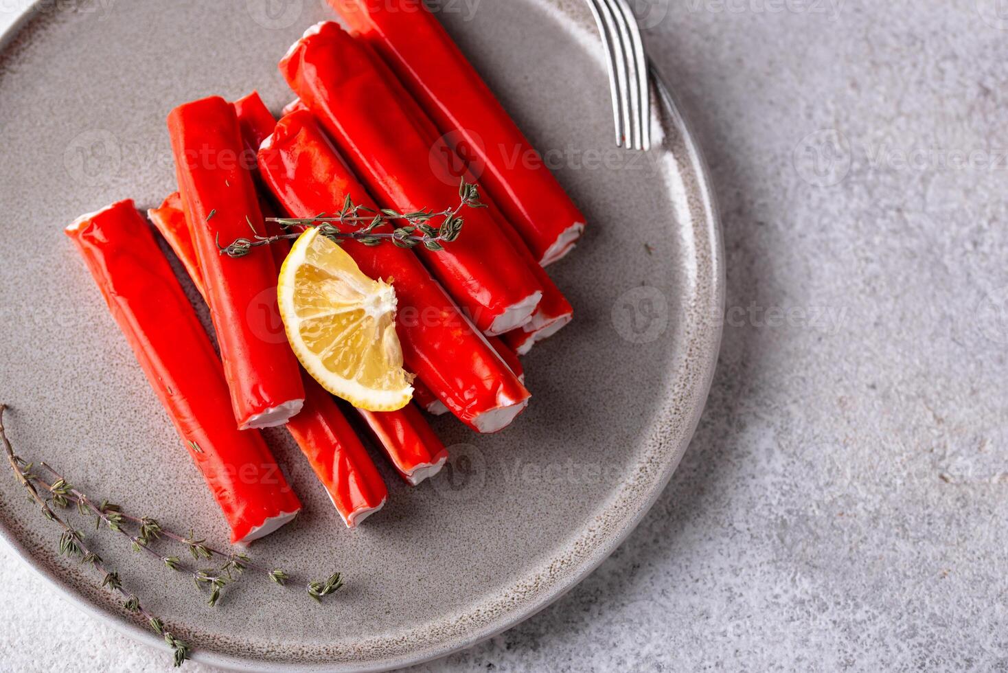 Surimi sticks from crab meat photo