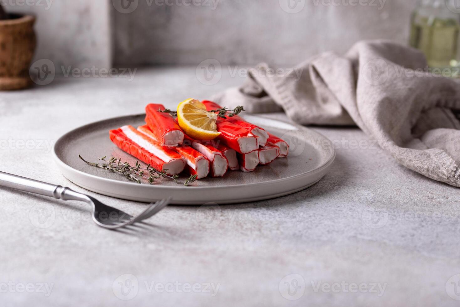 Surimi sticks from crab meat photo