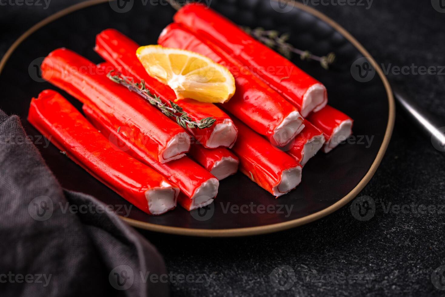 Surimi sticks from crab meat photo