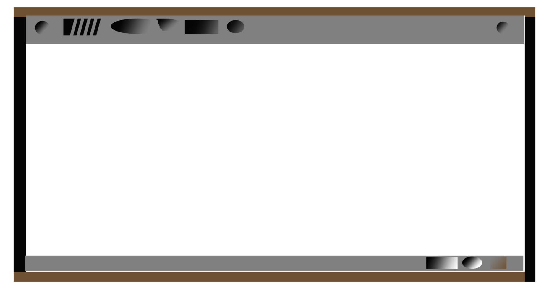 Digital Interface Frame with White Screen png