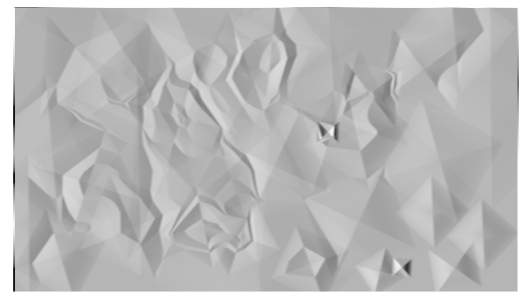 Crumpled White Paper Texture Creating an Abstract Geometric Low Poly 3D Surface with Shadows png