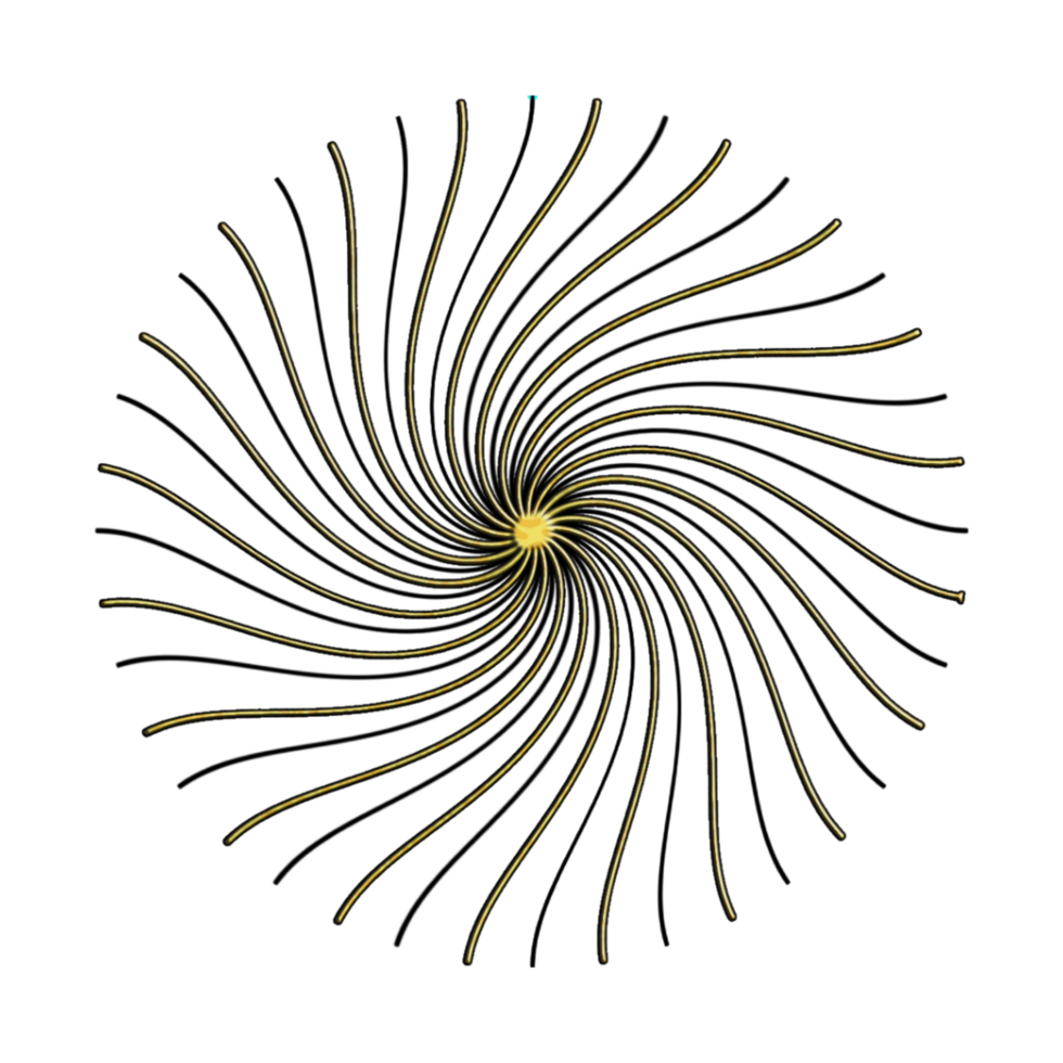 Abstract Spiral Line Art With Symmetrical Swirl Pattern png