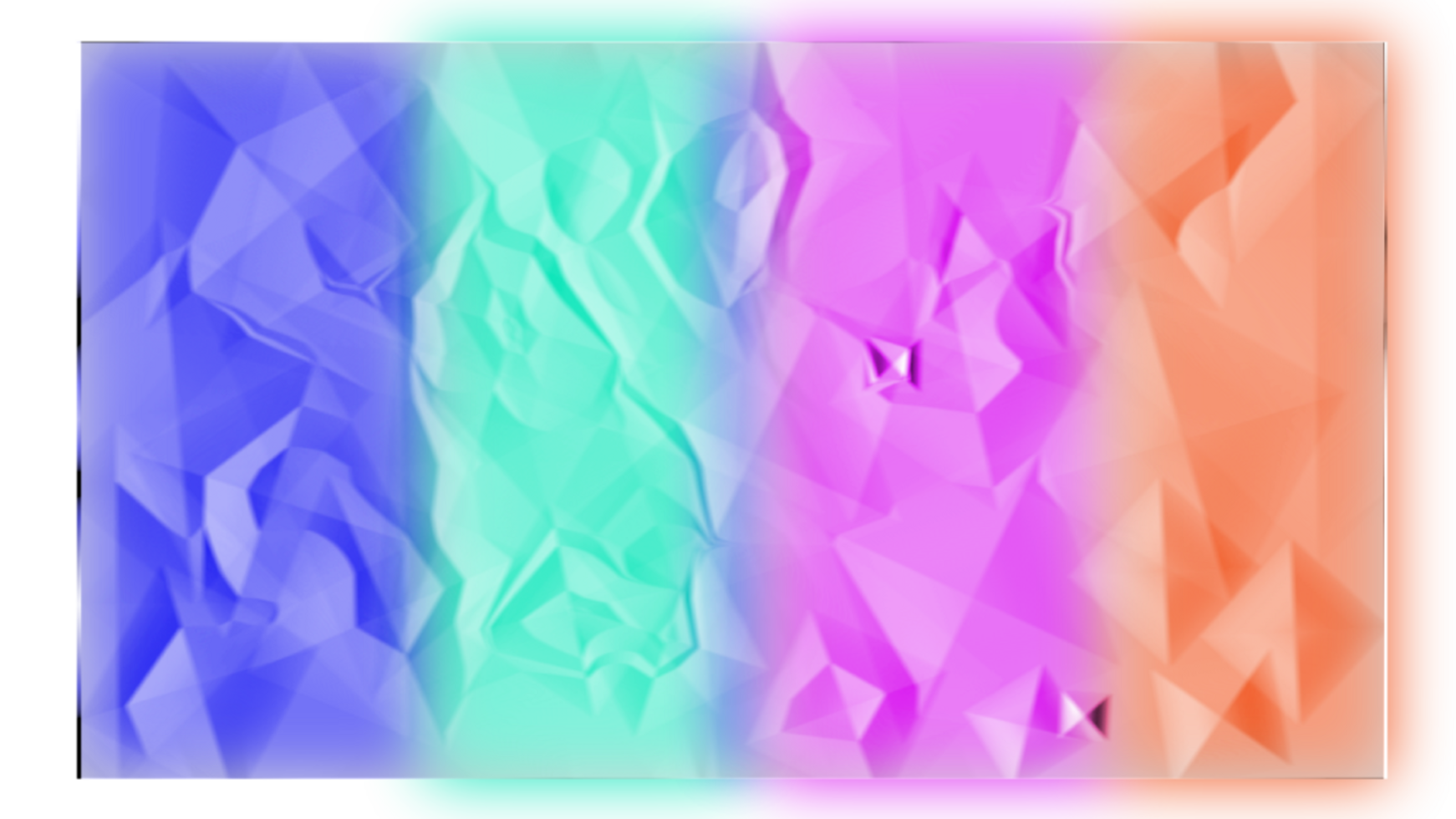 Colorful Low Poly Crumpled Paper Texture With Gradient Abstract Geometric 3D Surface png