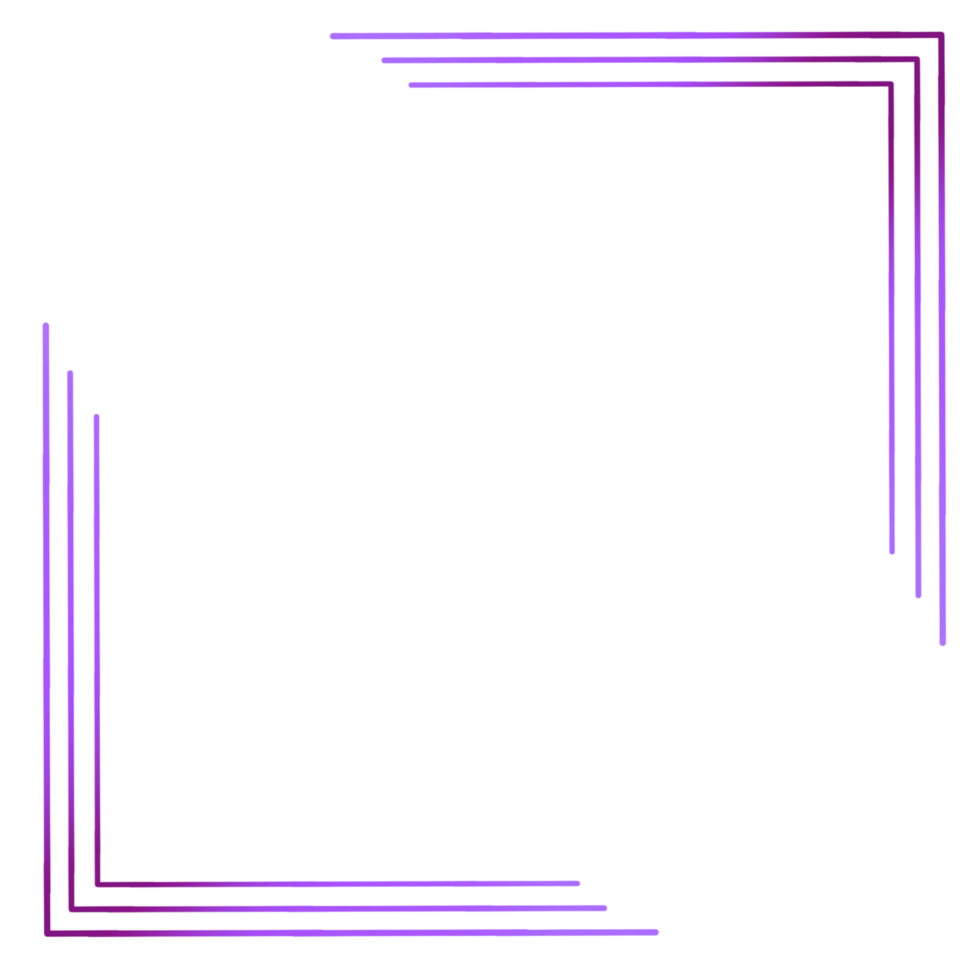 Purple square corner frame png