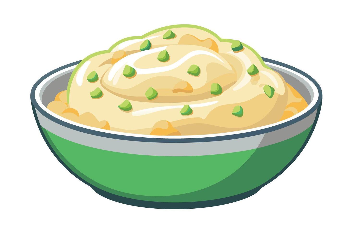 A Delicious Creamy Soup in a Bowl, Perfect for a Restaurant Menu vector